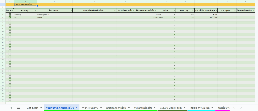 ต้นทุนเมล็ดพันธุ์